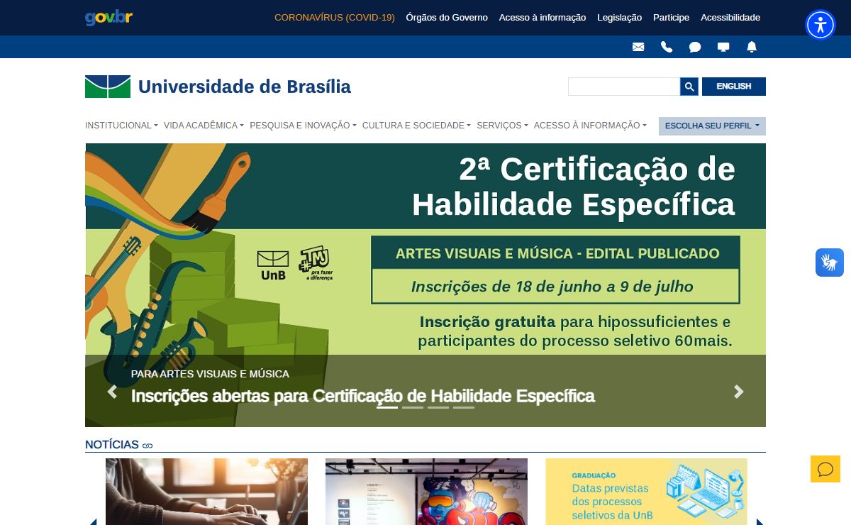 Universidade de Brasília - Início