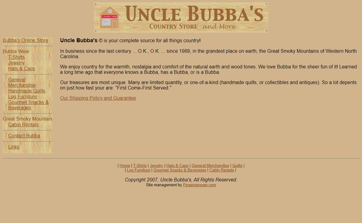 Uncle Bubba's Country Store - Country gifts and more!