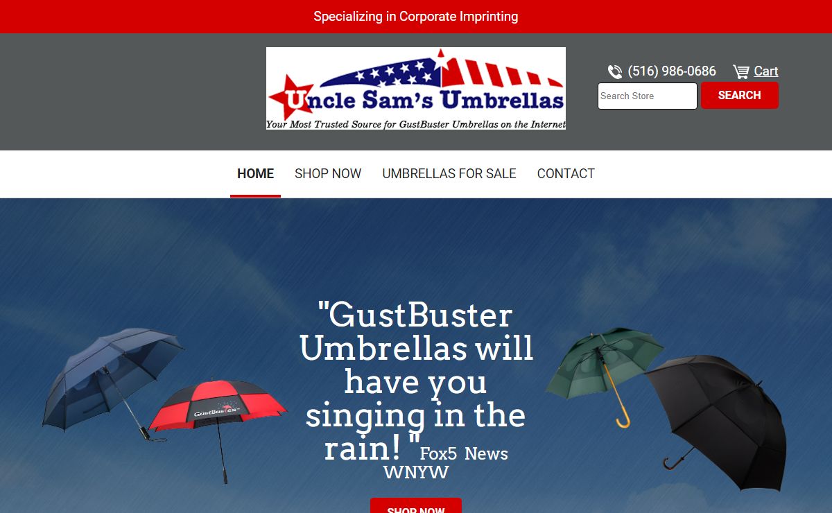 GustBuster Umbrellas | Uncle Sam's Umbrellas