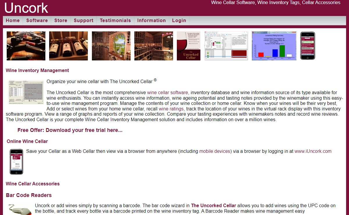 Wine Cellar Inventory Software Program, Home Cellar, Wine Manager - Uncork
