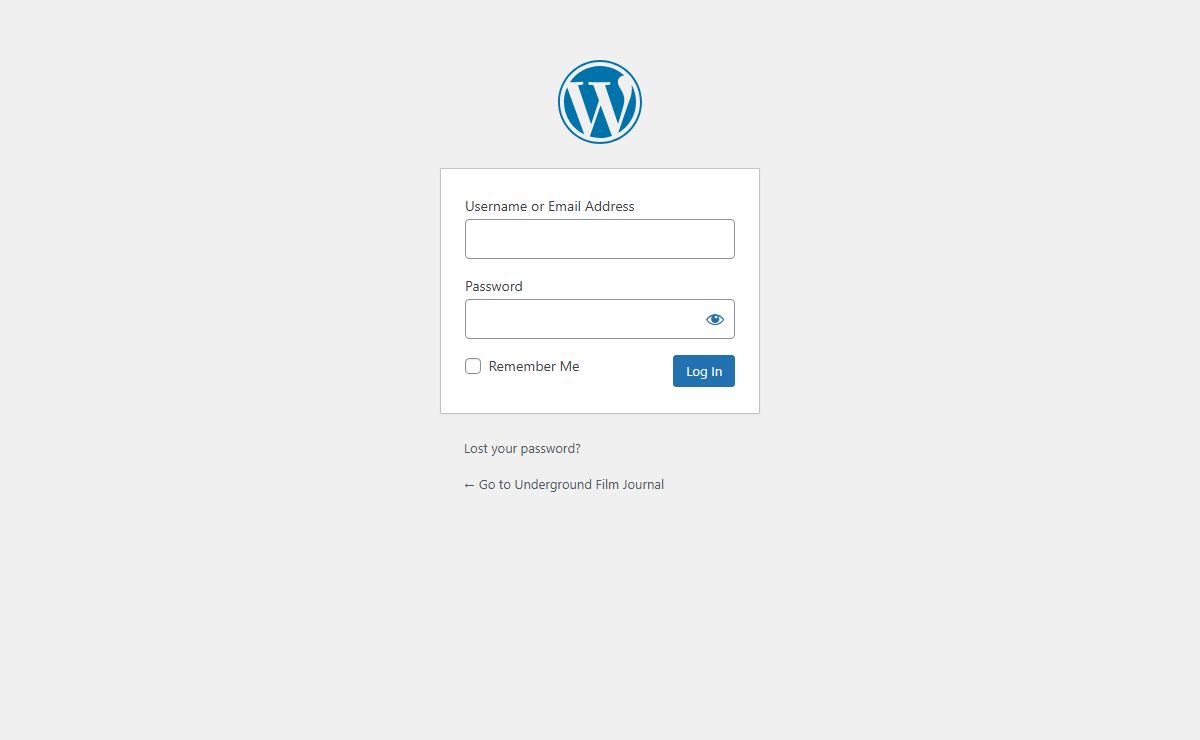 Log In ‹ Underground Film Journal — WordPress