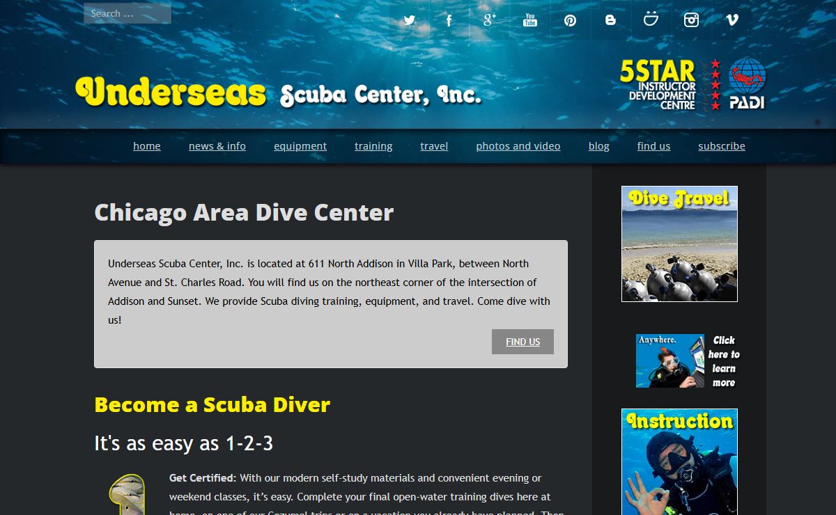 Underseas Scuba Center : Enjoy Scuba Diving in Chicago!