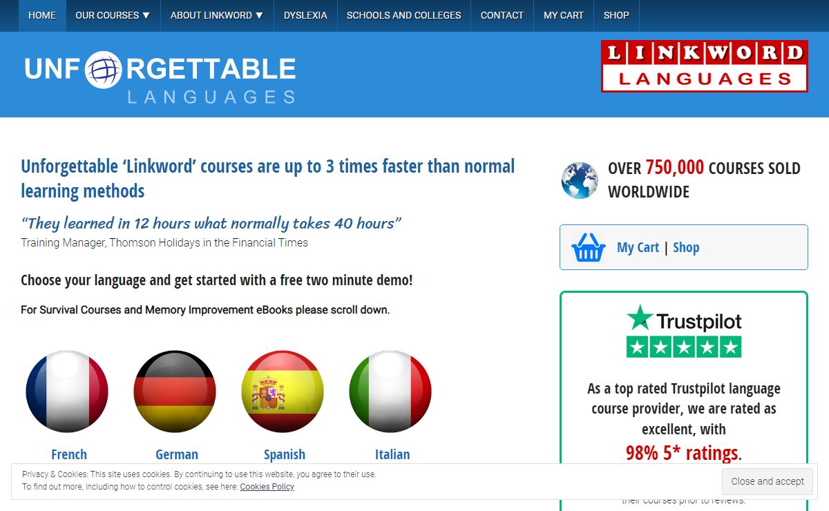 Unforgettable Languages – The Easiest Way To Learn A Language – Learn A Language with Unforgettable Languages Software, MP3 and Apps