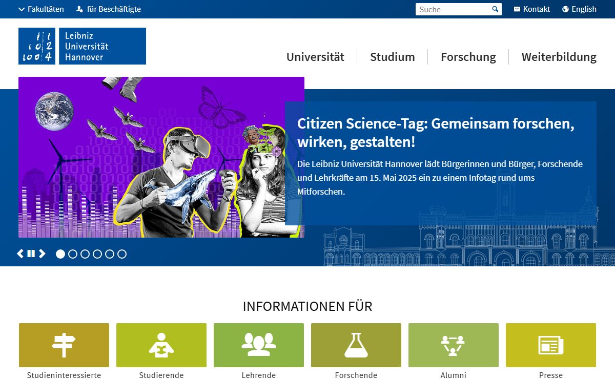 Startseite – Leibniz Universität Hannover