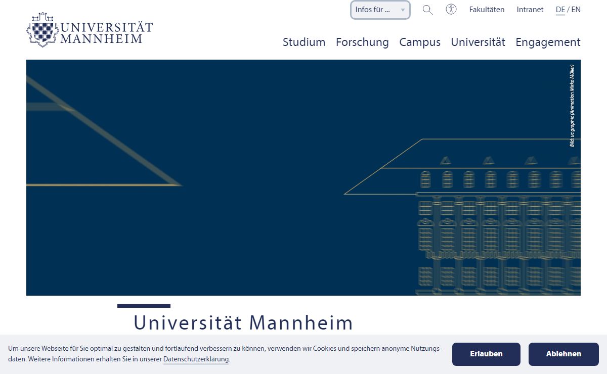 Uni Mannheim: studieren und forschen im Schloss | Universität Mannheim