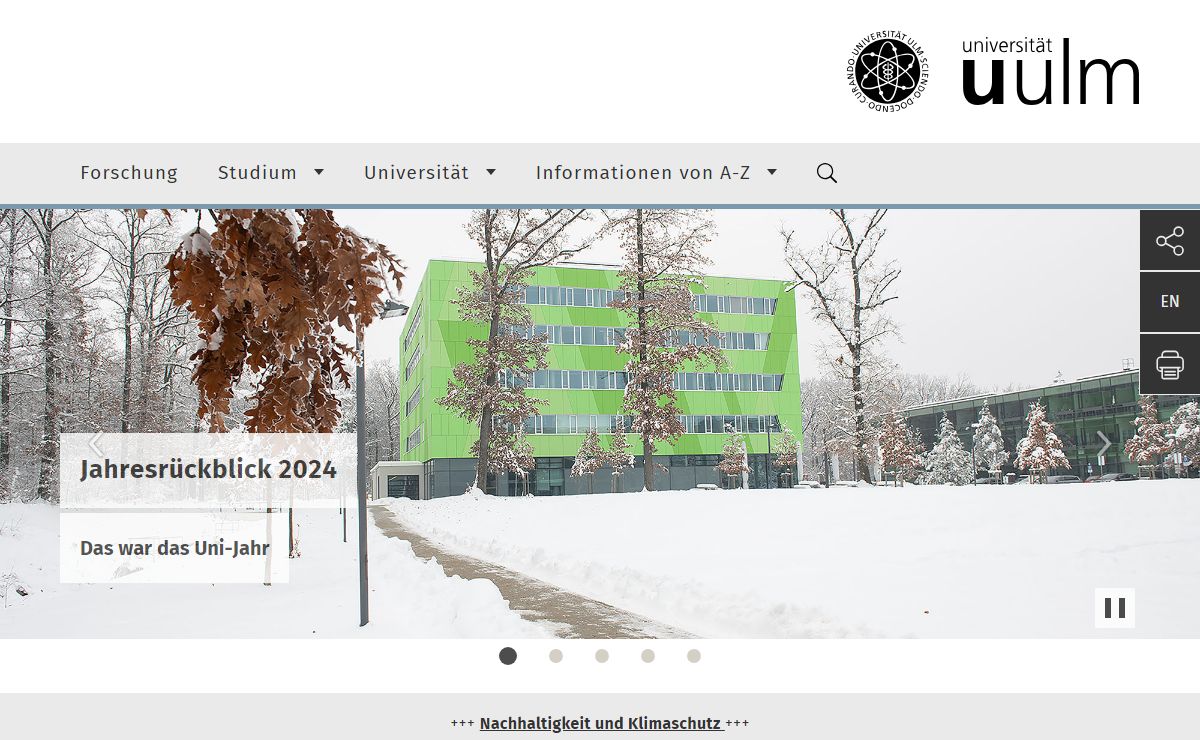 Uni Ulm - Forschung, Studium, Wissenstransfer - Universität Ulm