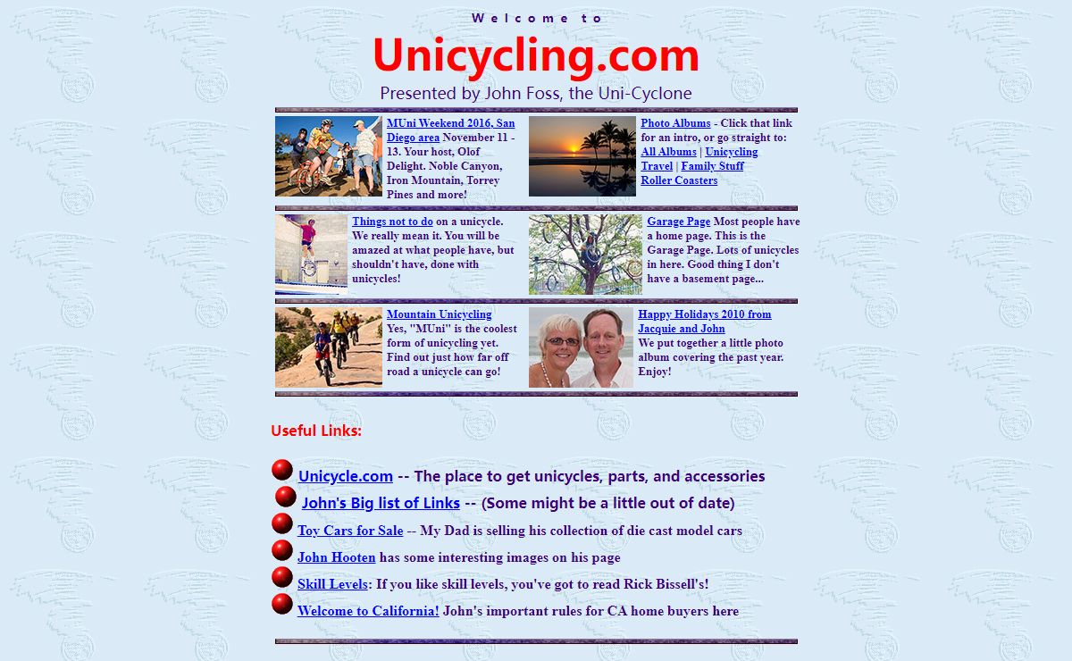 Welcome to Unicycling.com -- Let's Unicycle!