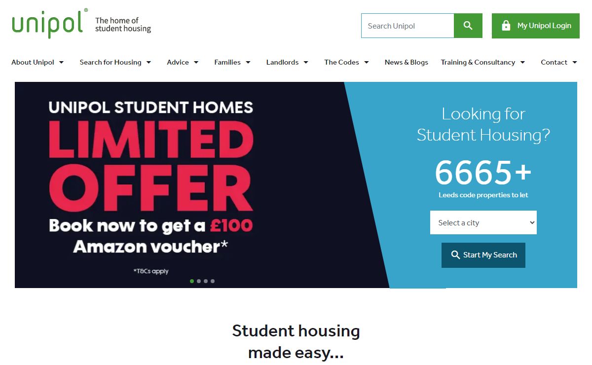 Student housing and advice in Leeds, Nottingham and Bradford