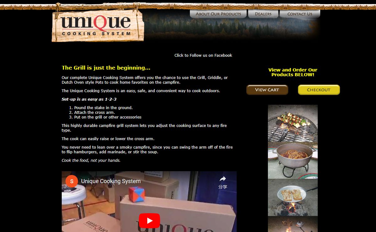 Unique Cooking System : Outdoor campfire cooking system.