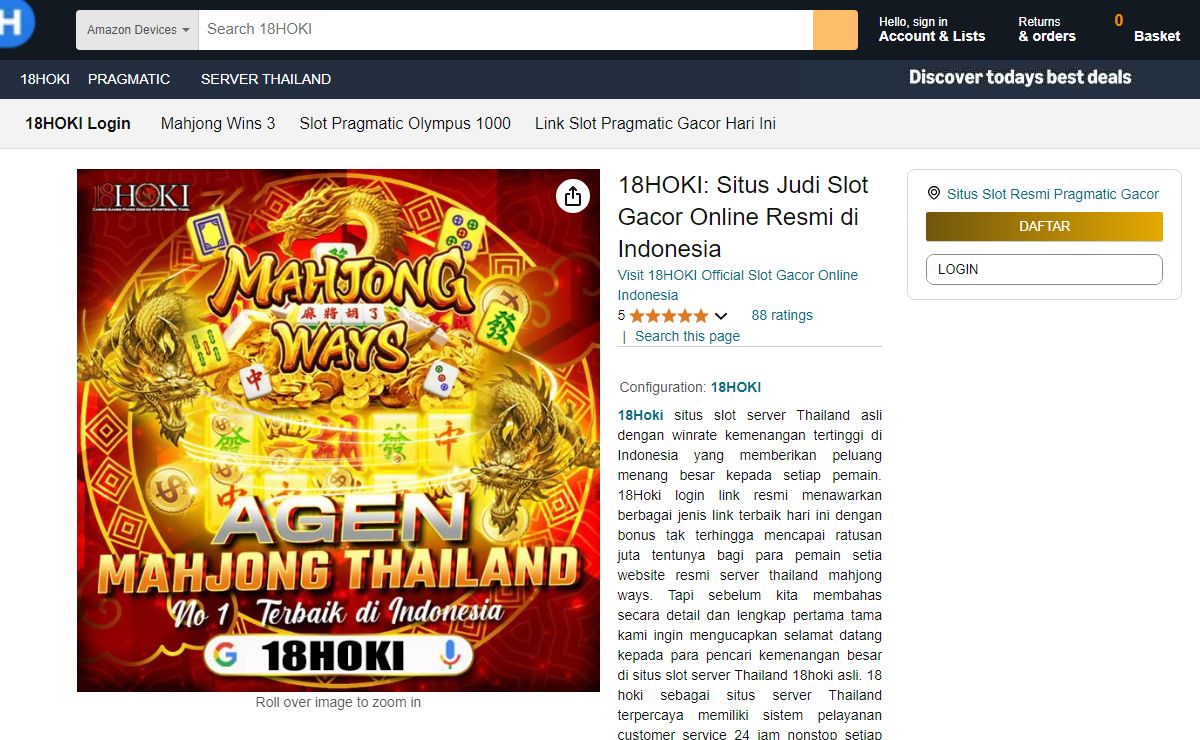 18HOKI™ Masuk Link Server Thailand Terpercaya Winrate Diatas Rata Rata