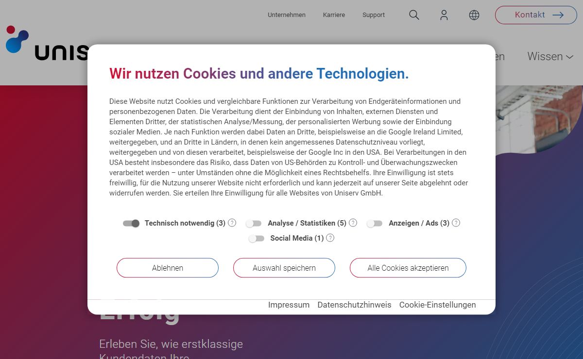 Uniserv GmbH - Customer Data Experts.