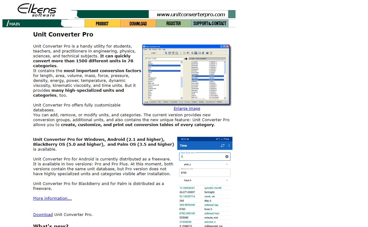 Elkens Software - Creator of Unit Converter Pro