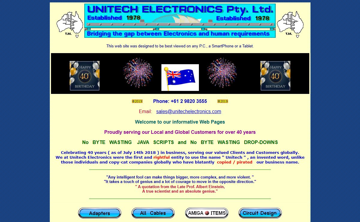 Welcome to Unitech Electronics's specialized world of All Electronics.