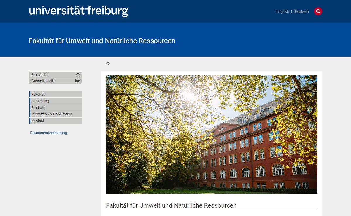 Fakultät für Umwelt und Natürliche Ressourcen