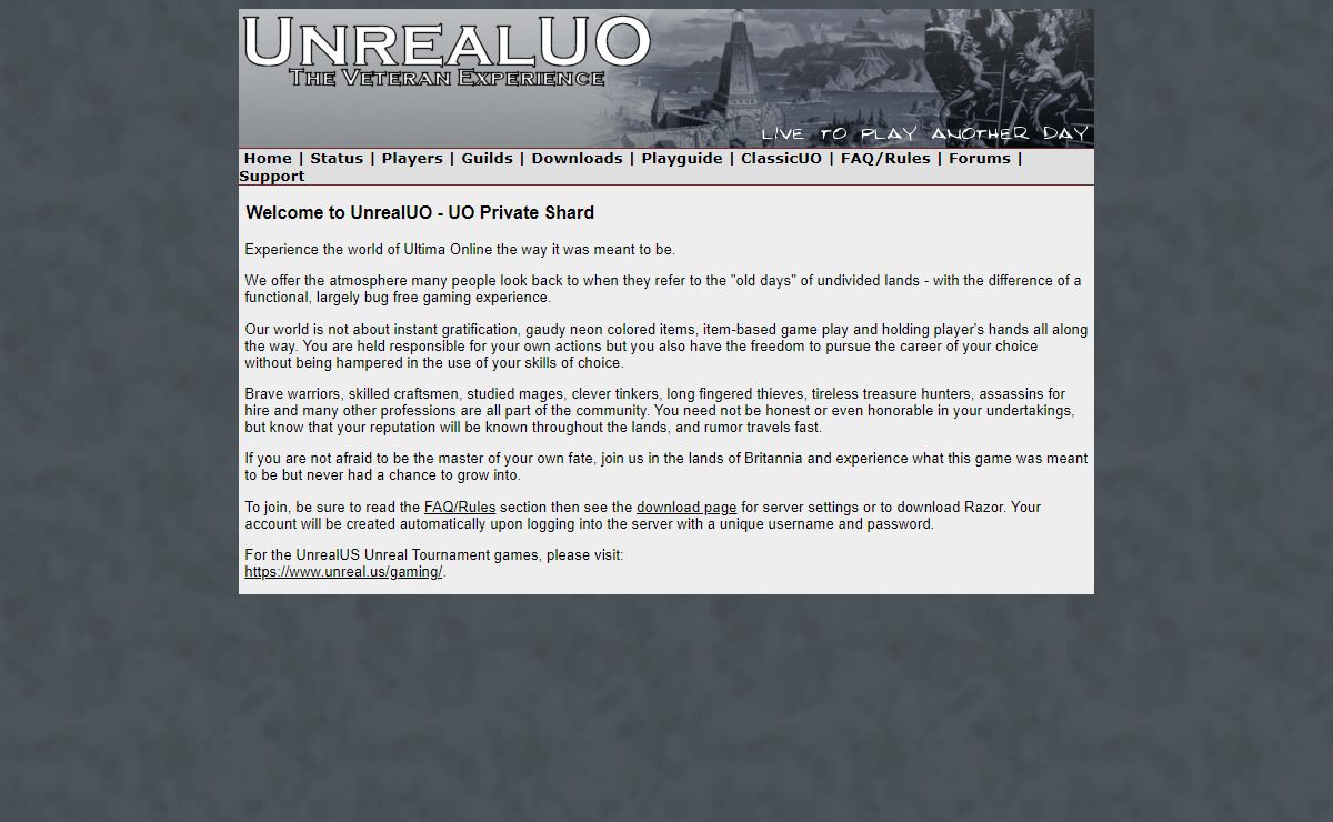 Welcome to UnrealUO