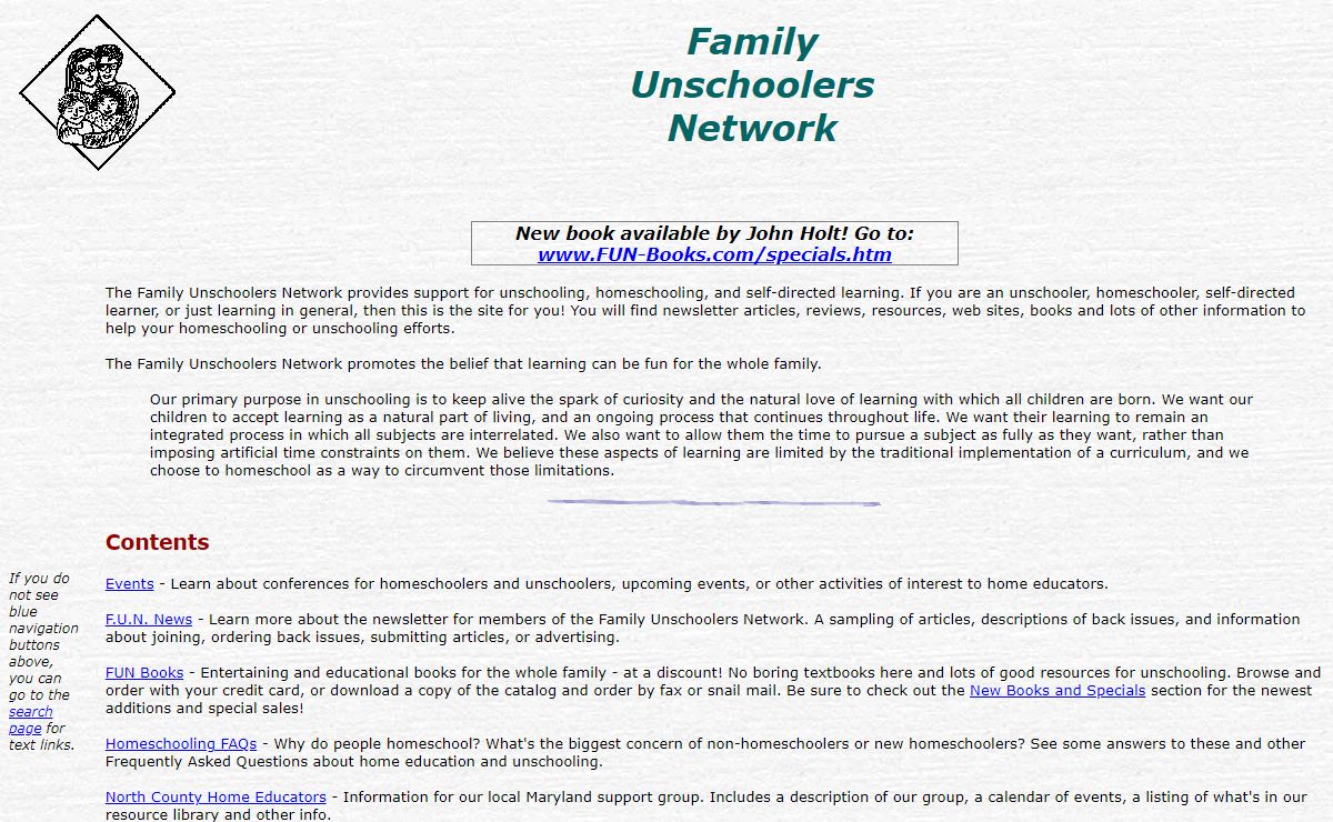 Family Unschoolers Network - Unschooling Support