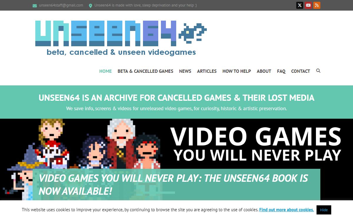 Unseen64: Cancelled Video Games & Their Lost Media