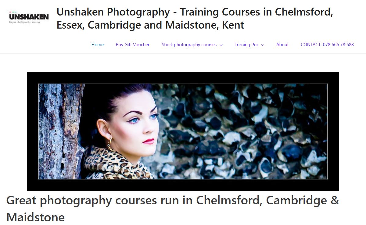 Photography Training Courses Chelmsford, Essex, Cambridge, Herts, Kent