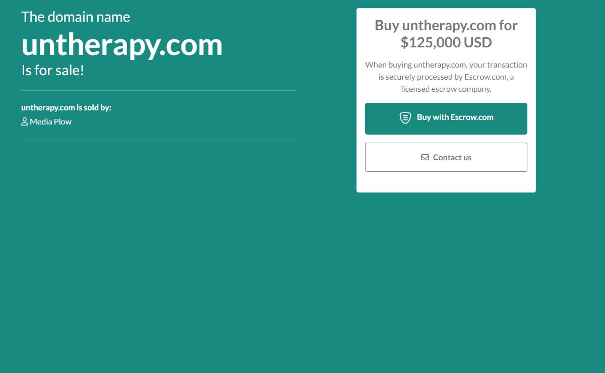The domain name untherapy.com is for sale. Buy it now!