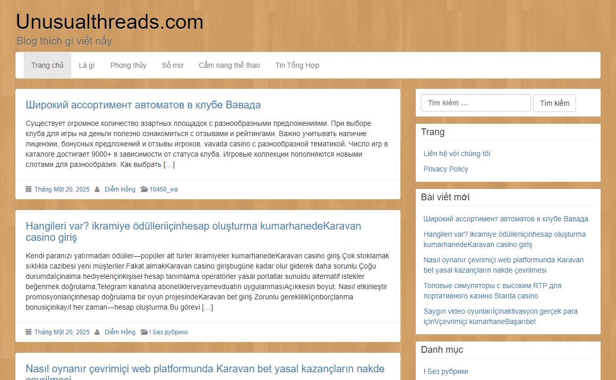 Unusualthreads.com - Blog thích gì viết nấy