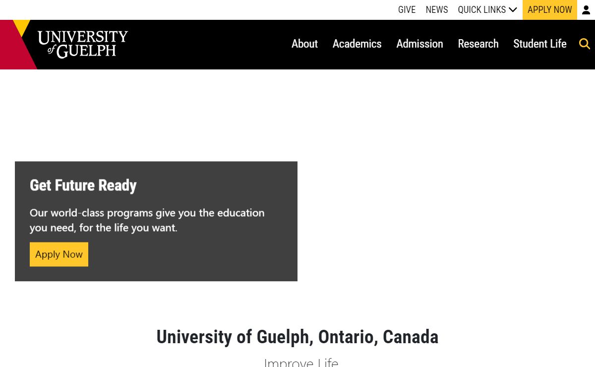 University of Guelph - Improve Life