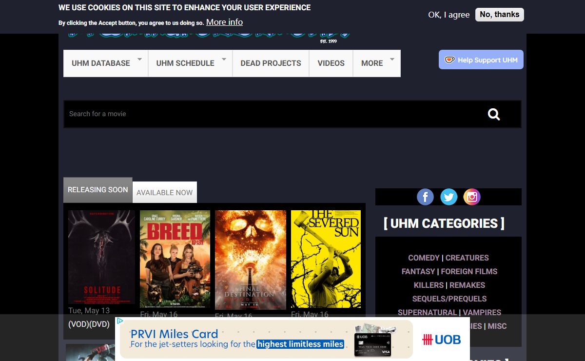 UHM - UpcomingHorrorMovies | UpcomingHorrorMovies