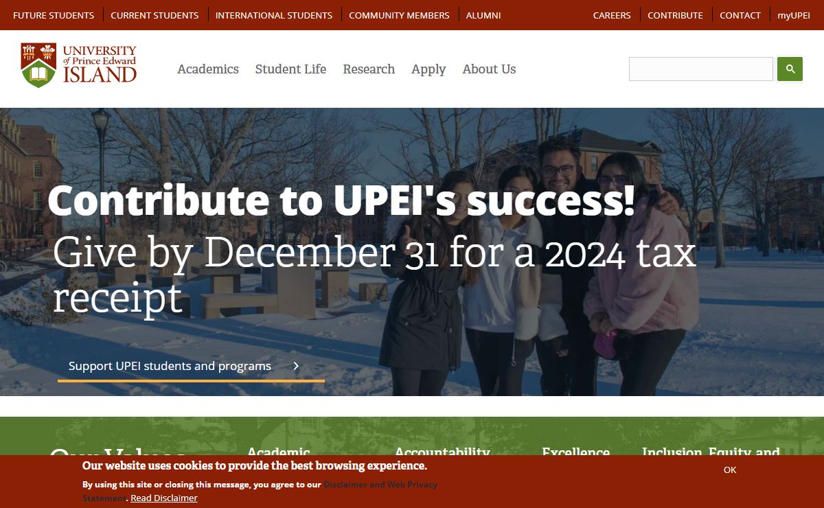 UPEI Home Page | University of Prince Edward Island