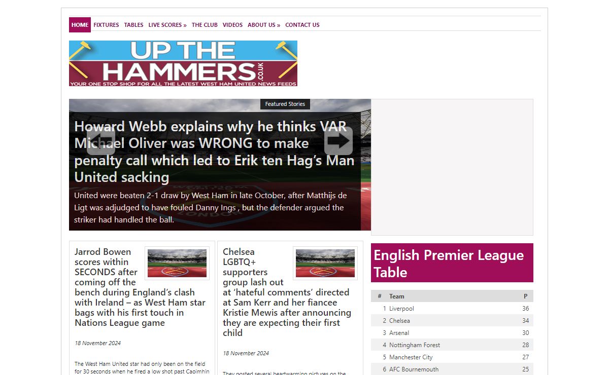 Up The Hammers - Latest West Ham United FC News