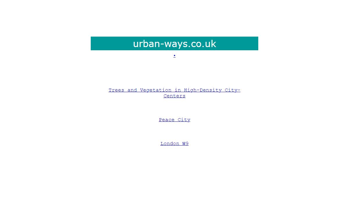 urban ways