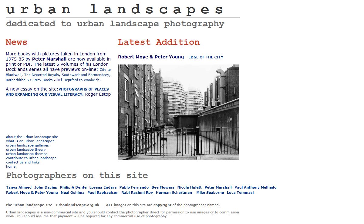 Urban Landscapes - Main Page