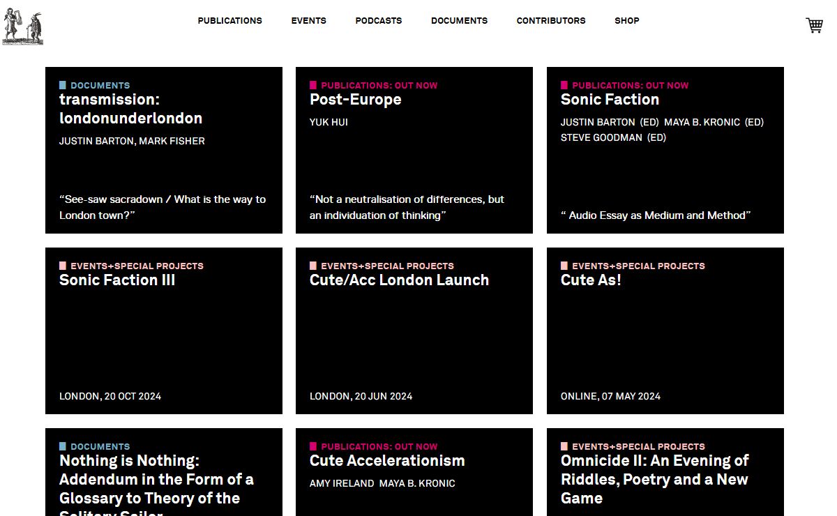 Urbanomic Publisher of Contemporary Philosophy