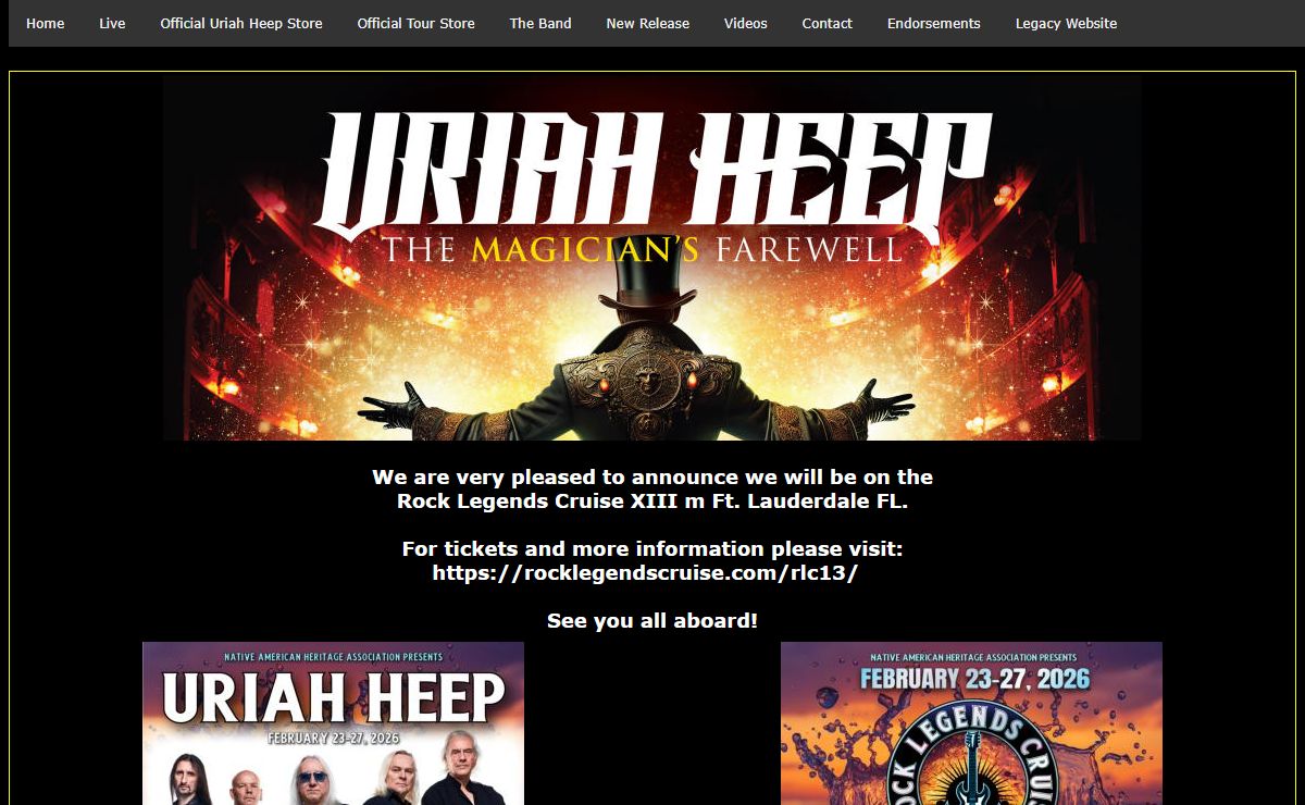 The Official Website Of Uriah Heep