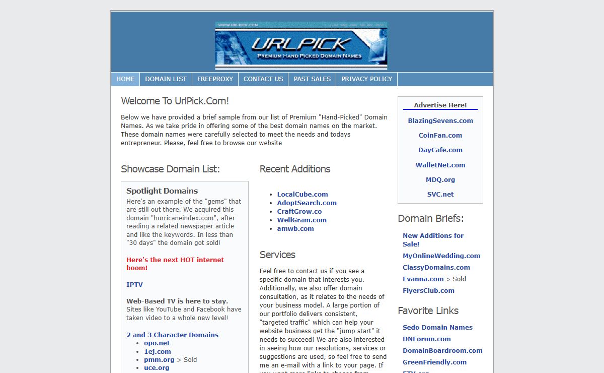 Url Pick.com "Premium Domain Names For Sale!"