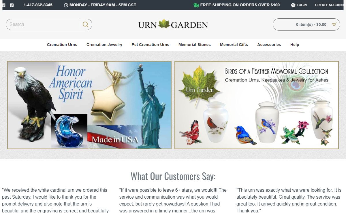 Urn Garden | Shop Cremation Urns, Jewelry, Memorial Stones