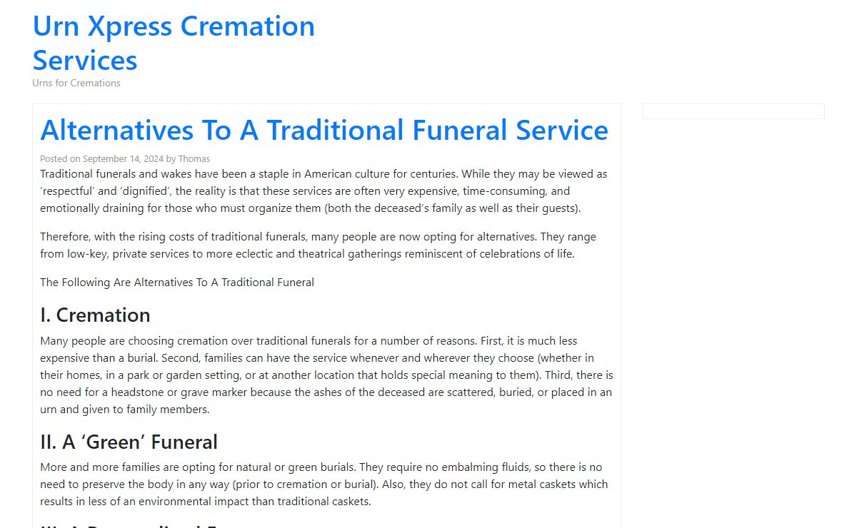 Urn Xpress Cremation Services - Urns for Cremations