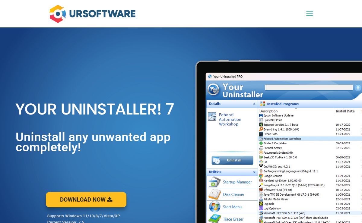 Your Uninstaller! - Uninstall Software, any unwanted app Completely.