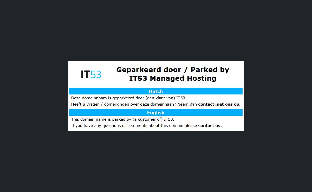 IT53: Parked Domain