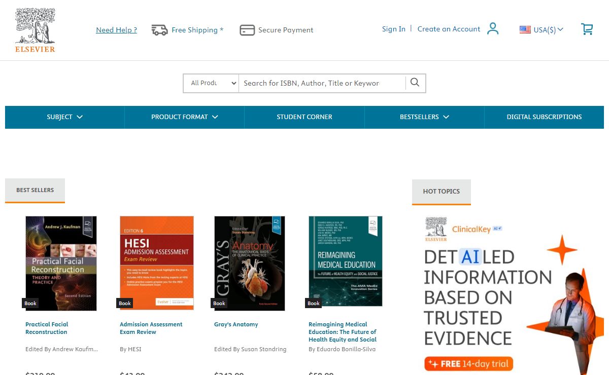 US Elsevier Health Bookshop | Mosby, Saunders, Netter & more