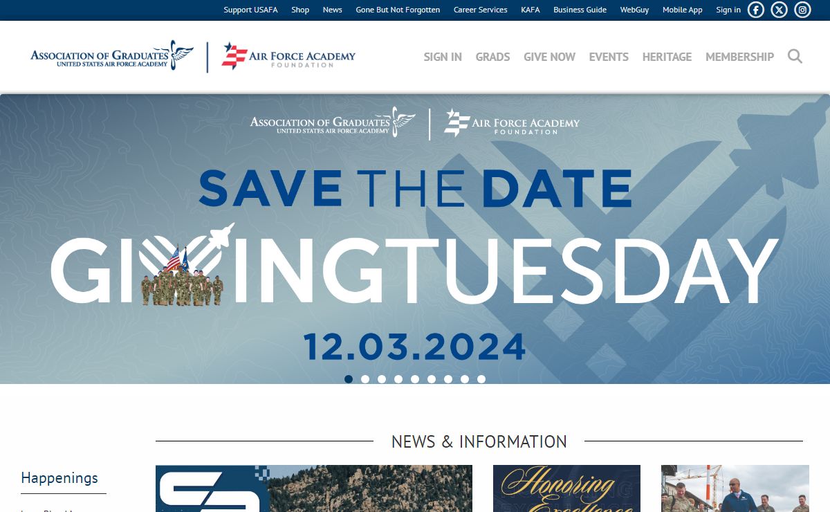 Welcome | US Air Force Academy AOG & Foundation