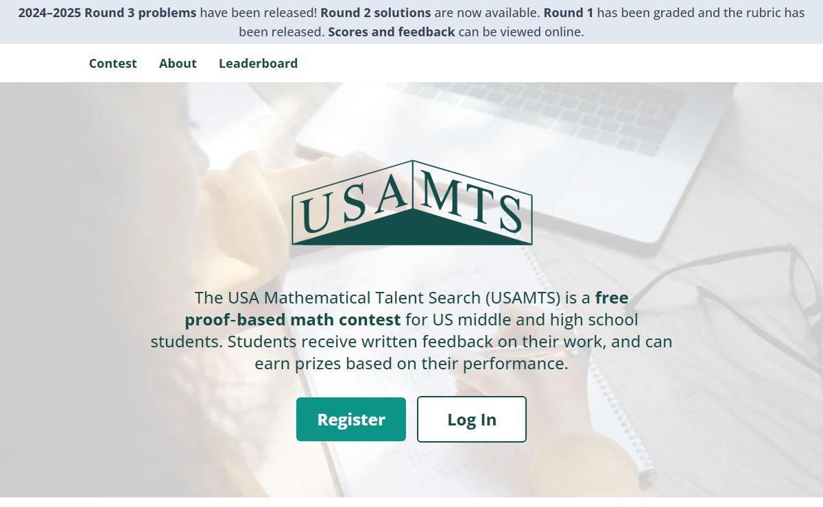 USA Mathematical Talent Search: Free Online Math Contest