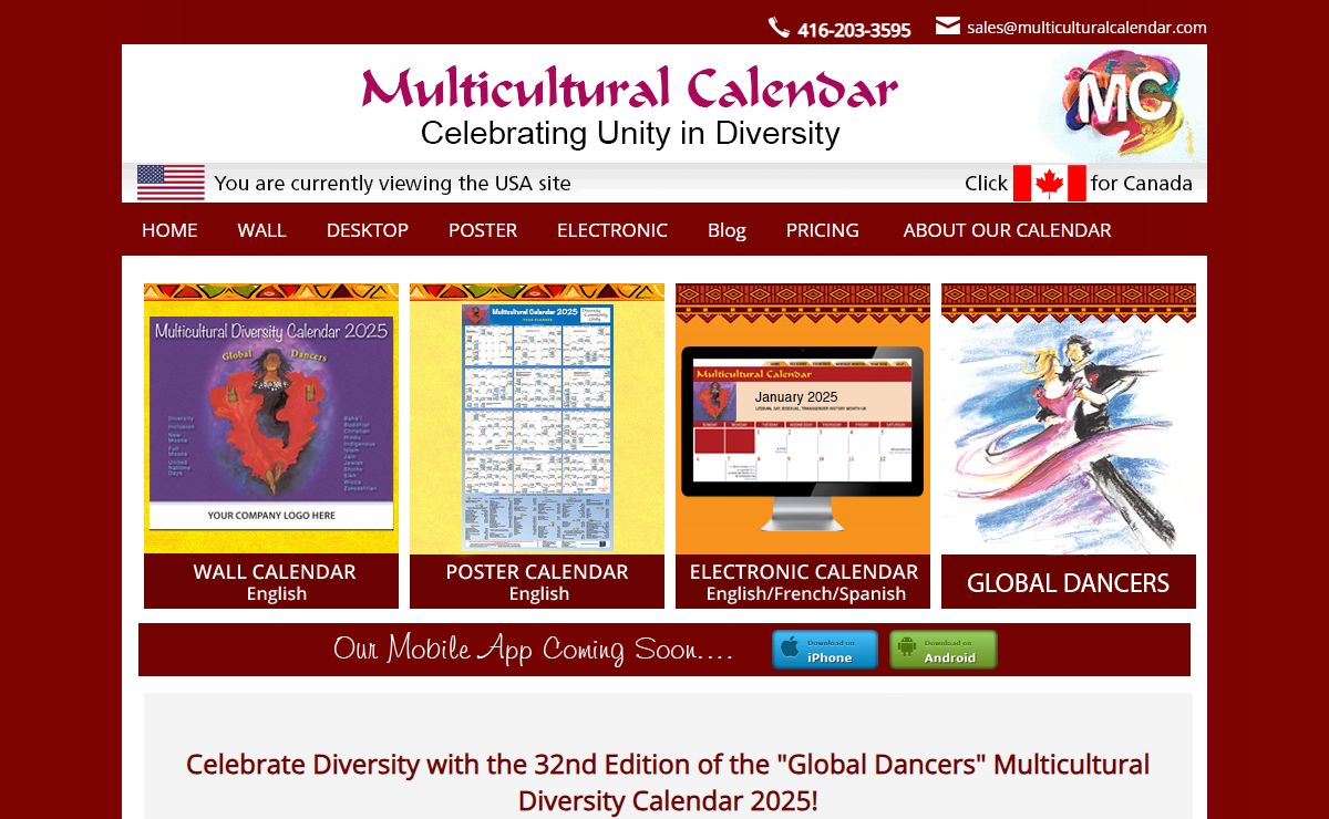 2025 Multicultural Calendar | Diversity Calendar | Multifaith Calendar