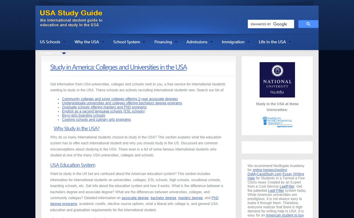 Study in USA: Top American Universities and Education