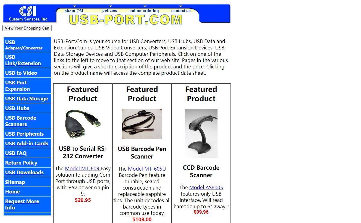 USB Products - Custom Sensors, Inc.