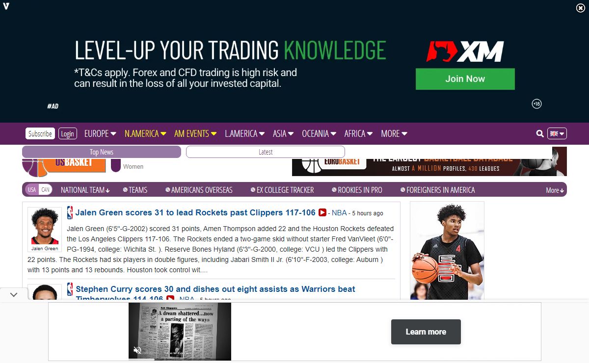 US Basketball News, Scores, Stats, Analysis, Standings