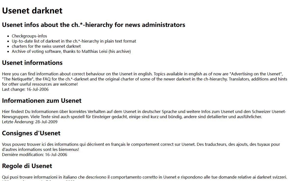Usenet darknet
