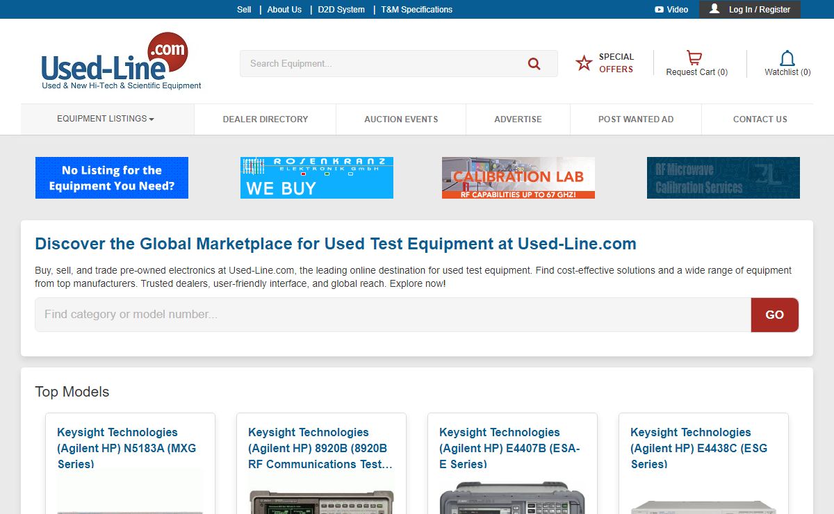 Used-Line.com | Global Marketplace for Used Test Equipment