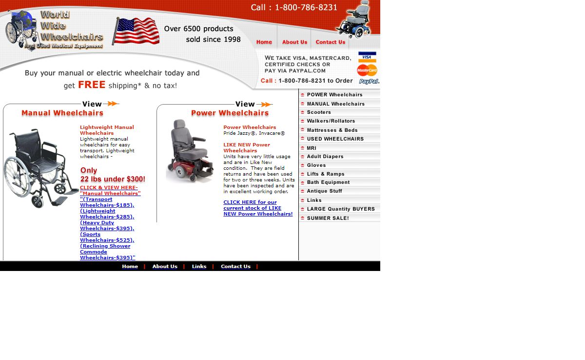 Heavy Duty Wheelchairs, Lightweight Wheelchairs, Sports Wheelchairs, Reclining Wheelchairs, Shower Wheelchairs and Commode Wheelchairs.