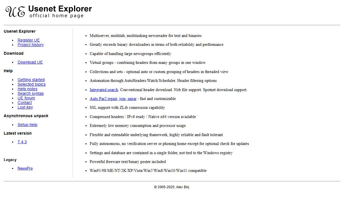 Usenet Explorer Official Home Page