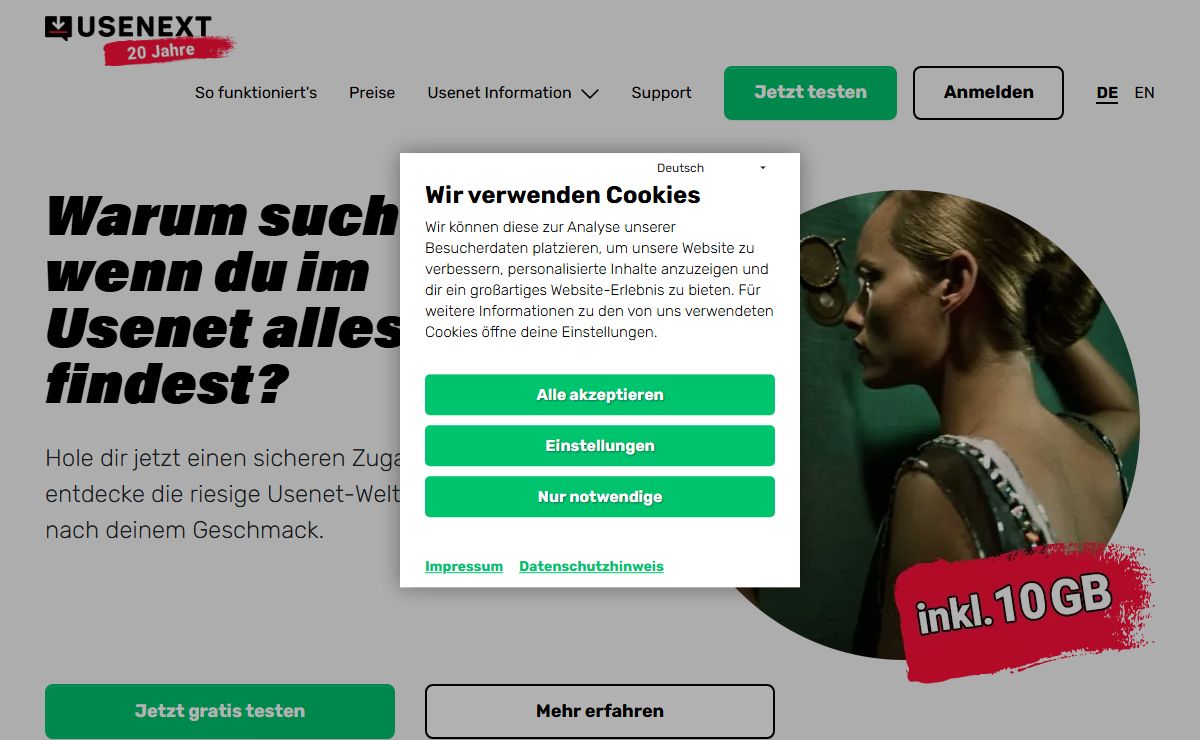 USENEXT 🚀 Usenet-Anbieter Nr. 1