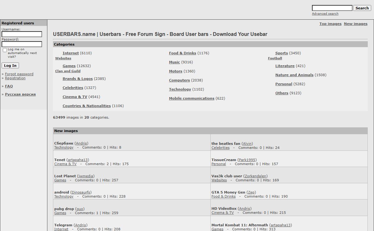 USERBARS.name | Userbars - Free Forum Sign - Board User bars - Download Your Usebar